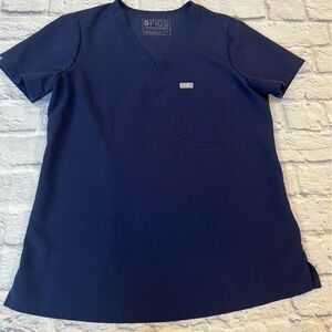FIGS Navy one pocket V-Neck Scrub Top S